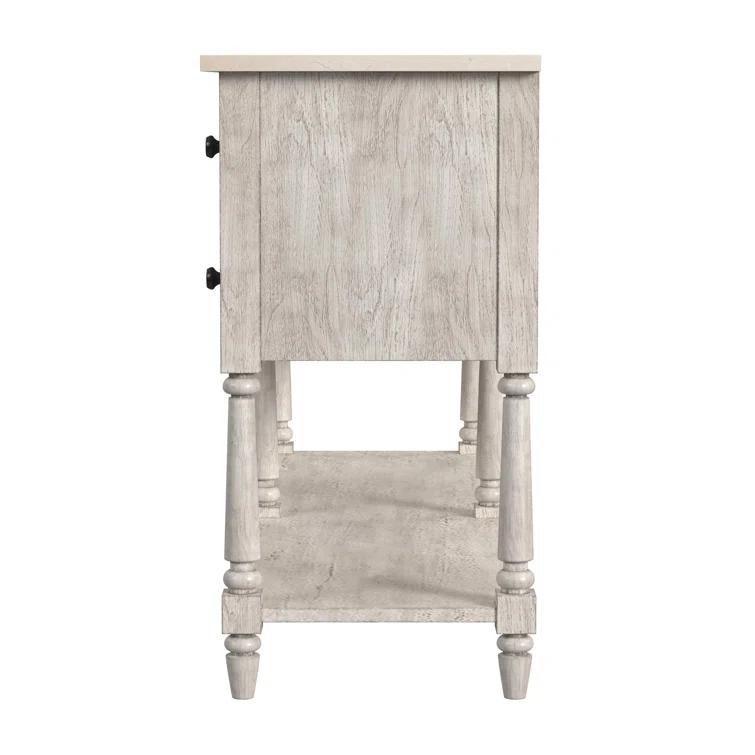 Danielle 65" Gray Marble Transitional Sideboard