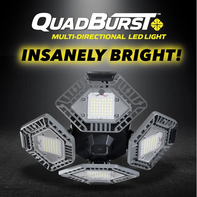 Bell+Howell Quadburst 5500 Lumens Multi Directional Ceiling Light with 4 Adjustable Panels