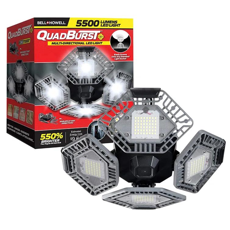 Bell+Howell Quadburst 5500 Lumens Multi Directional Ceiling Light with 4 Adjustable Panels