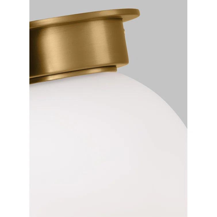 Single Light Glass Flush Mount