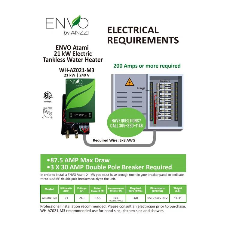 240 Electric Tankless Water Heater