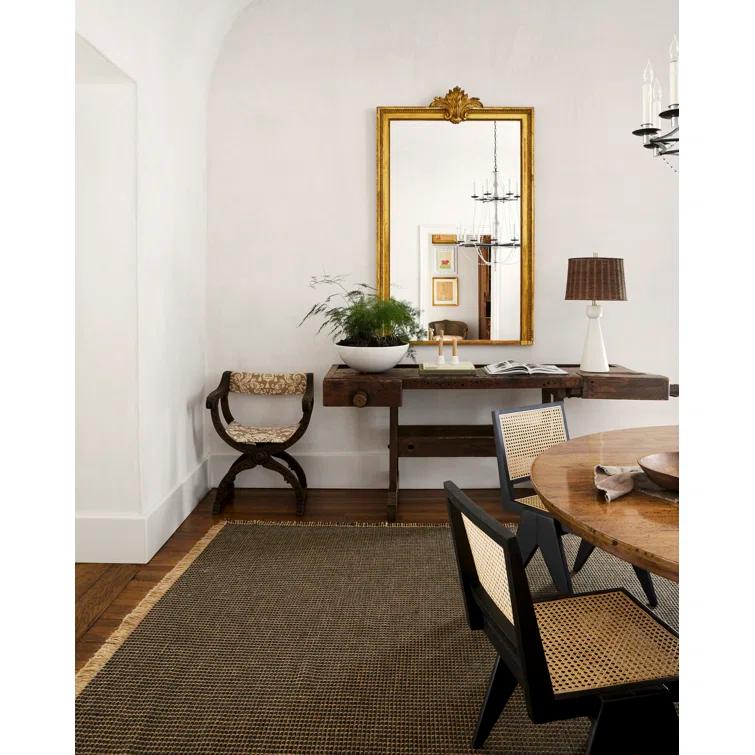 Kimi II Jute Rug by Becki Owens x Surya - Black and Natural / 3'11" x 5'7"
