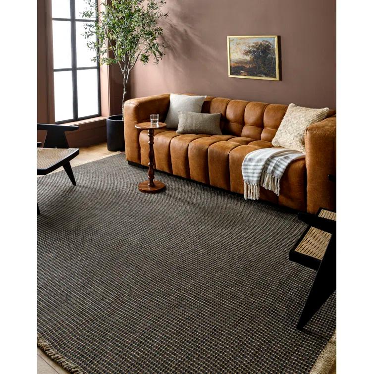 Kimi II Jute Rug by Becki Owens x Surya - Black and Natural / 3'11" x 5'7"