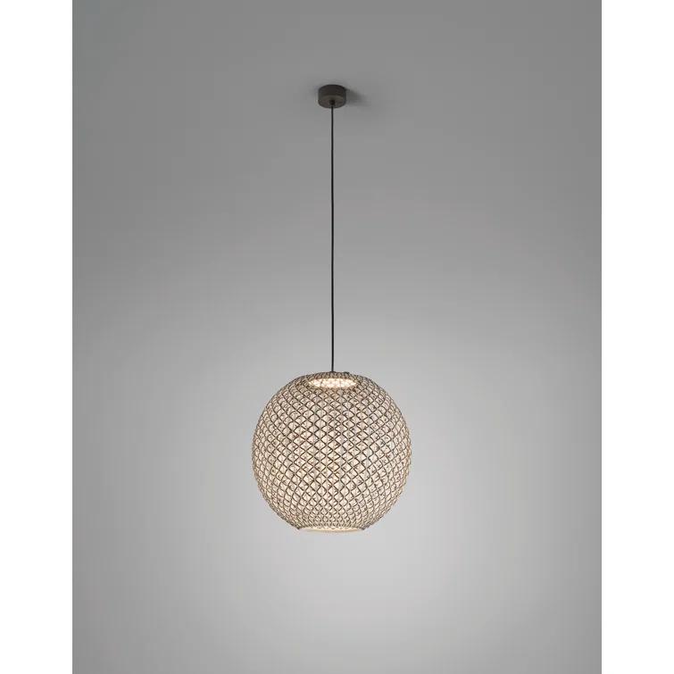 Nans 1 - Light Black LED Sphere Pendant
