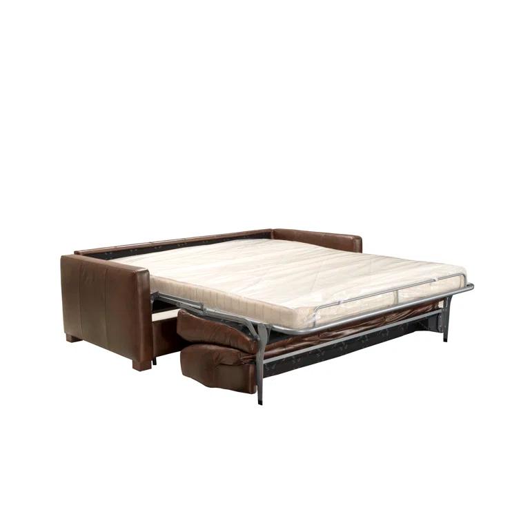 A&J Homes Studio 80.6'' Leather Sleeper Sofa