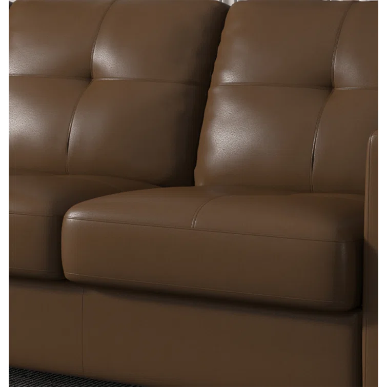 A&J Homes Studio 80.6'' Leather Sleeper Sofa