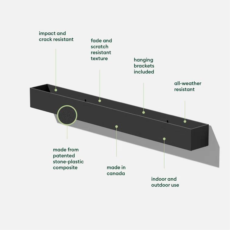 Geo Series Plastic Trough Hanging Planter
