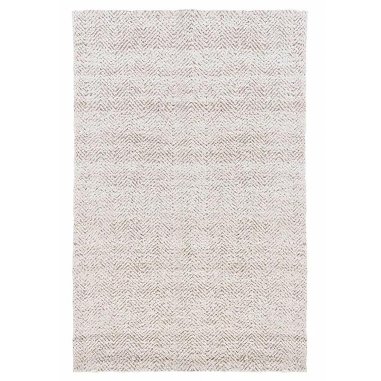 Villa by Classic Home Chevron Handwoven Jute Ivory Area Rug