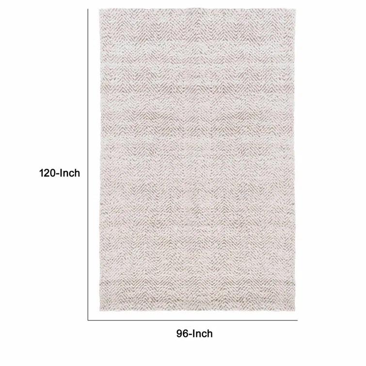 Villa by Classic Home Chevron Handwoven Jute Ivory Area Rug