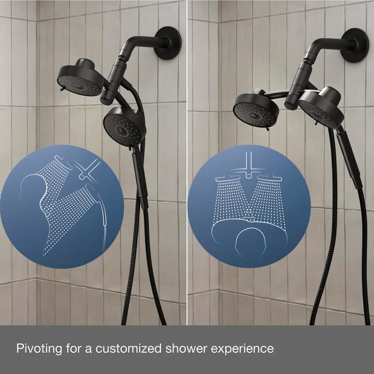 Kohler Purist® 2-In-1 Multifunction Shower Combo Kit, Showerhead and Handshower, Three Spray Settings