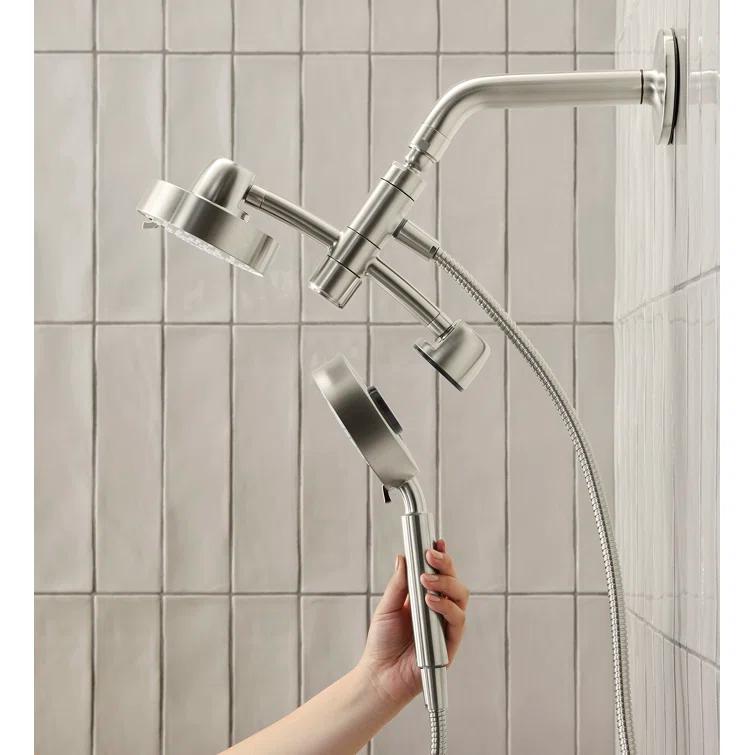 Kohler Purist® 2-In-1 Multifunction Shower Combo Kit, Showerhead and Handshower, Three Spray Settings