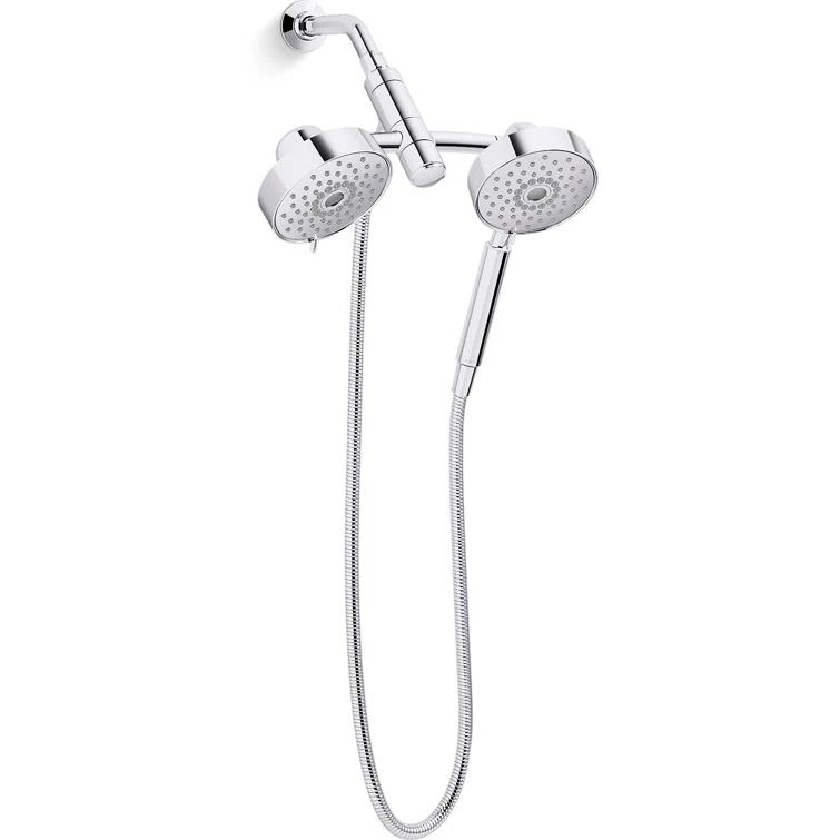 Kohler Purist® 2-In-1 Multifunction Shower Combo Kit, Showerhead and Handshower, Three Spray Settings