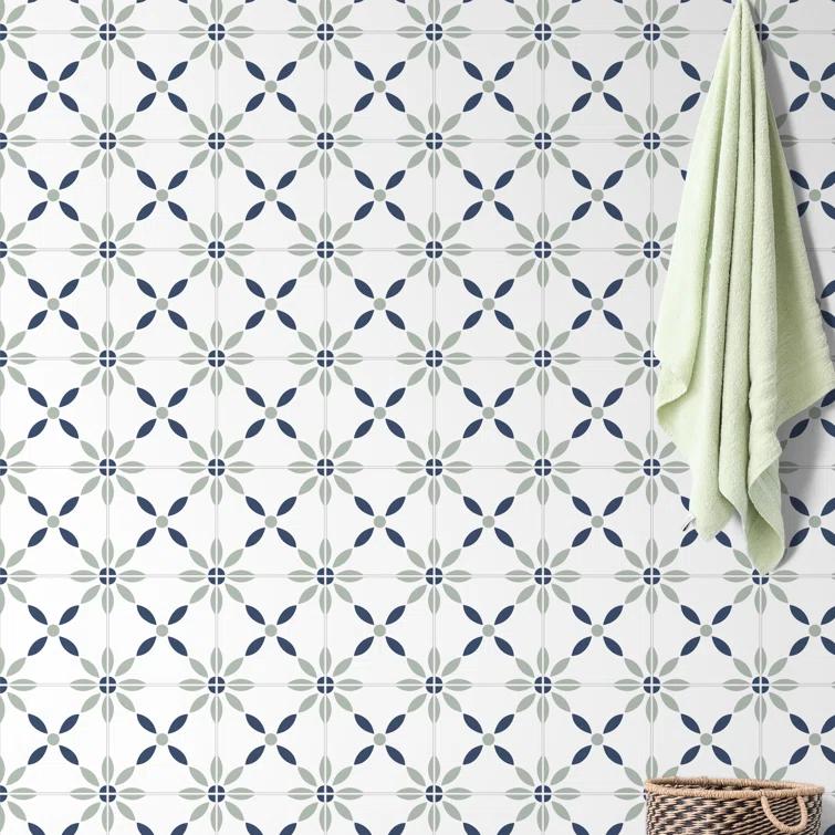 Amara 8" x 8" Encaustic Look Matte Porcelain Floor & Wall Tile