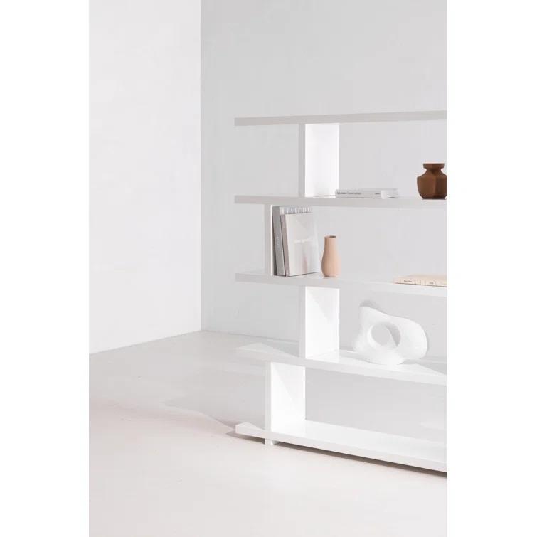 Modern Staggered Bookshelf (63")