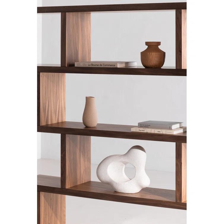Modern Staggered Bookshelf (63")