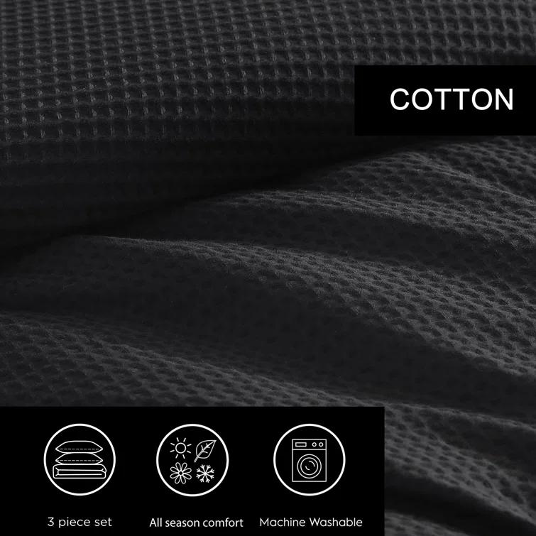 Vera Wang Vera Wang Waffle Pique Solid Cotton Comforter Set