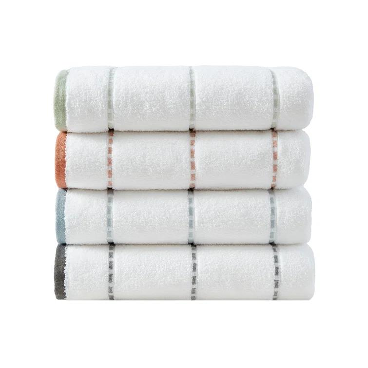 Tommy Bahama Ridley Solid Cotton Blue 3 Piece Towel Set