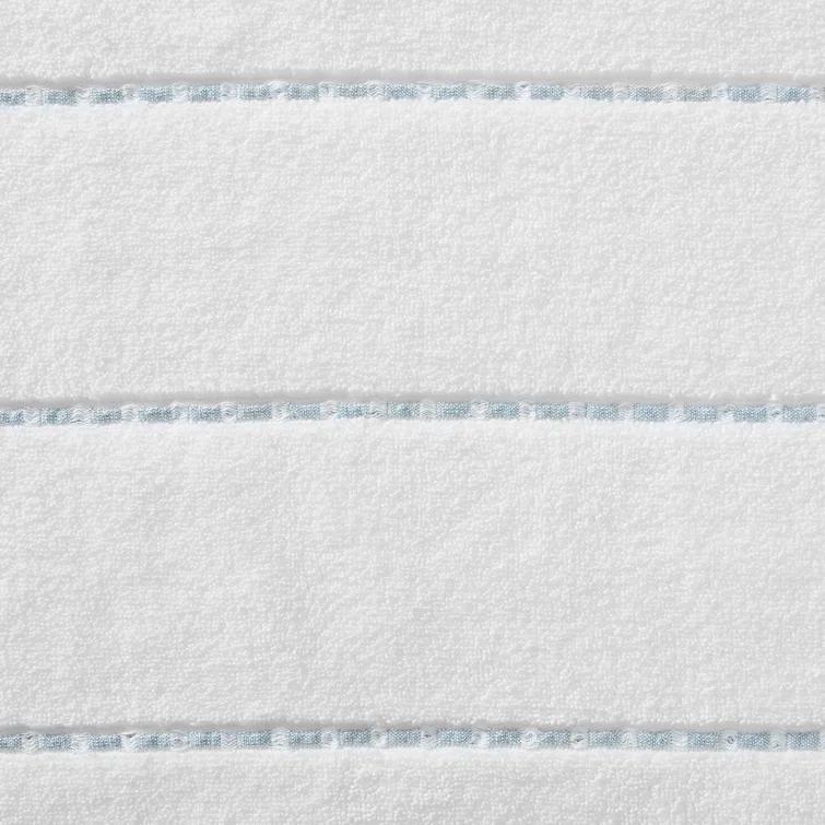 Tommy Bahama Ridley Solid Cotton Blue 3 Piece Towel Set