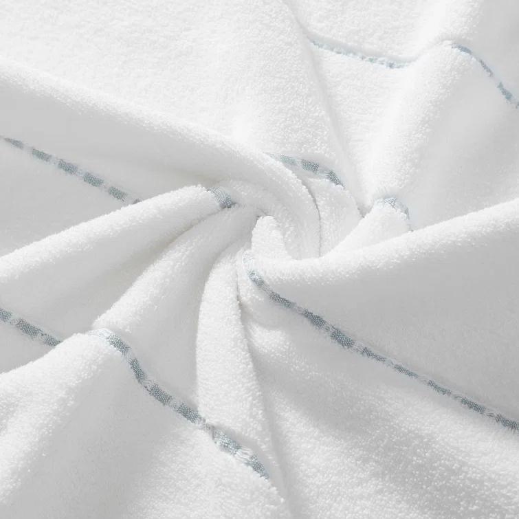 Tommy Bahama Ridley Solid Cotton Blue 3 Piece Towel Set