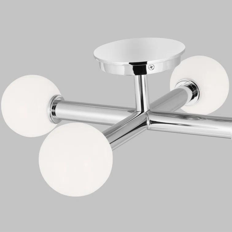 Allegra 4 Light Glass Semi Flush Mount