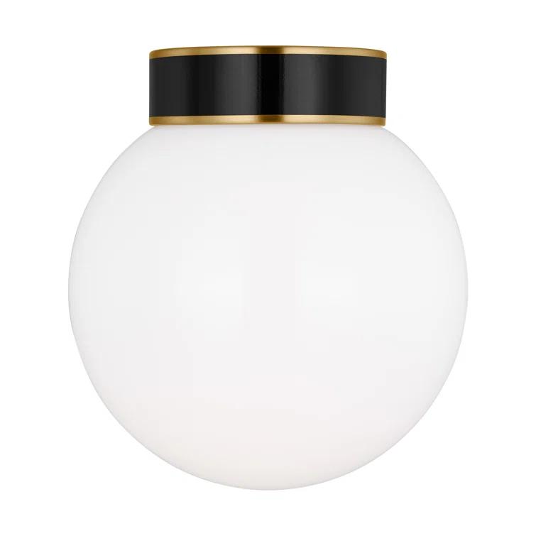 Single Light Glass Flush Mount