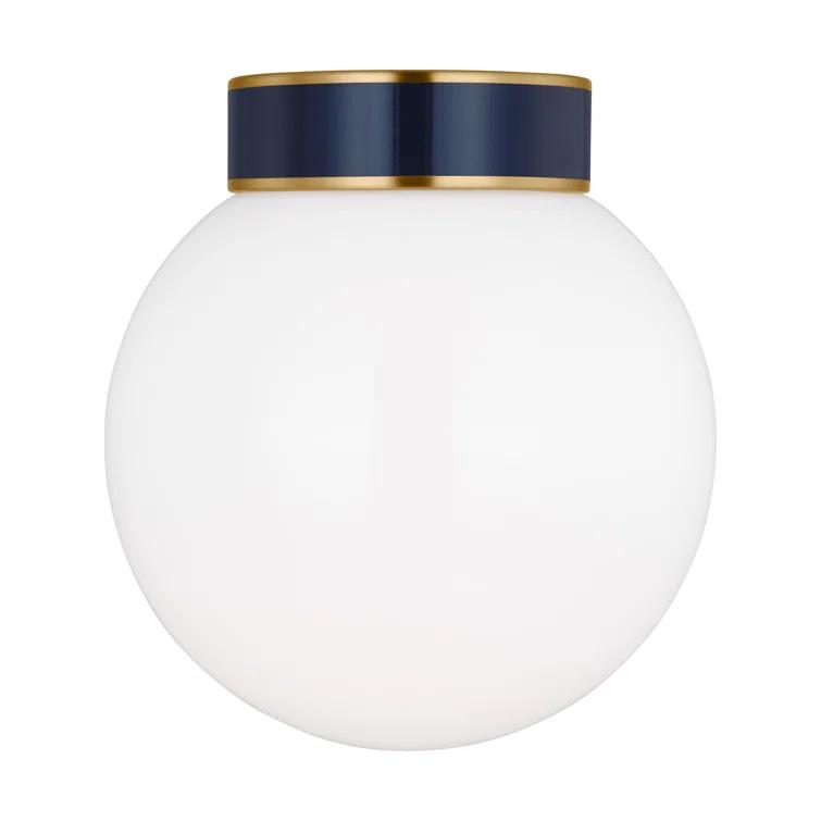 Single Light Glass Flush Mount