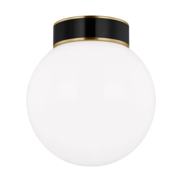 Single Light Glass Flush Mount