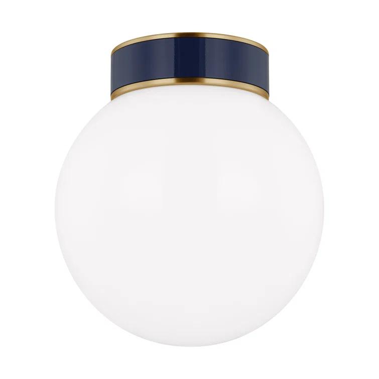 Single Light Glass Flush Mount