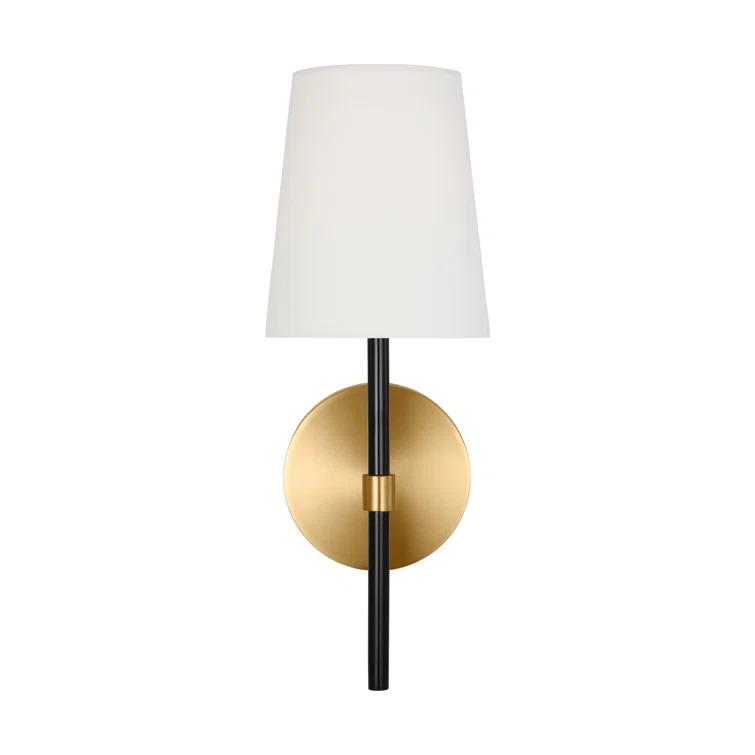 Single Light Steel Dimmable Armed Sconce