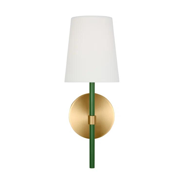Emilia Single Light Steel Dimmable Armed Sconce