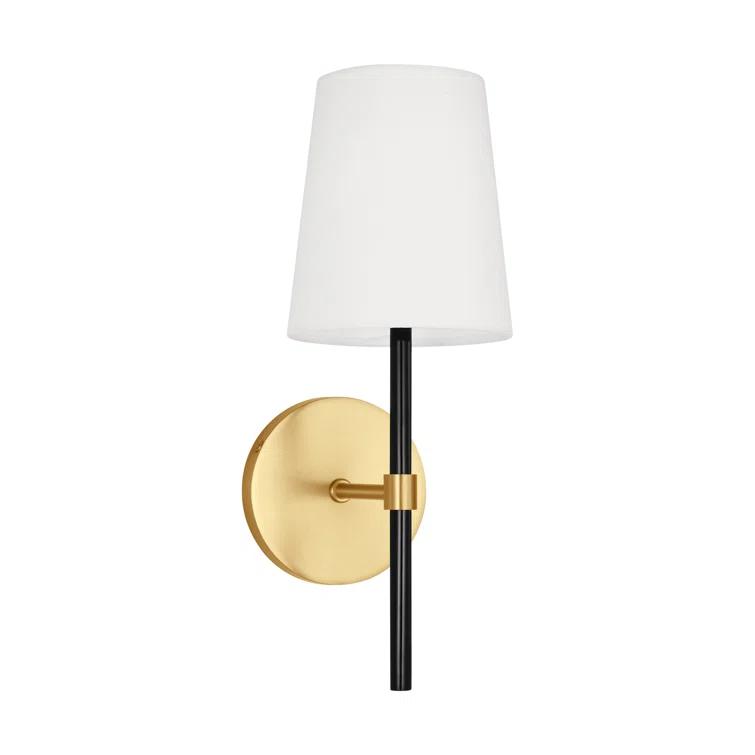 Single Light Steel Dimmable Armed Sconce