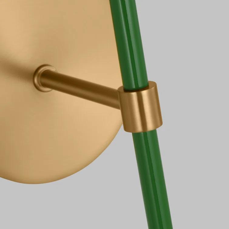 Emilia Single Light Steel Dimmable Armed Sconce