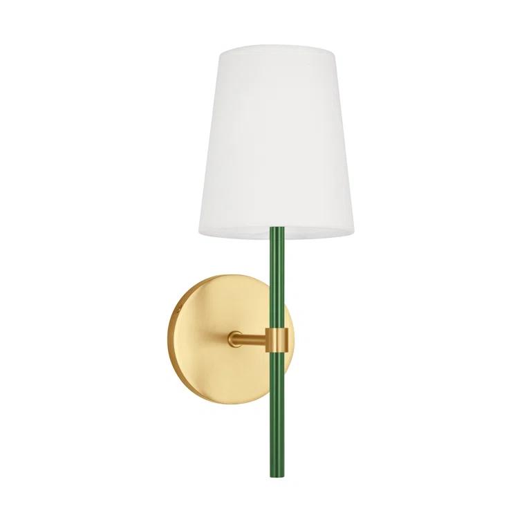 Emilia Single Light Steel Dimmable Armed Sconce