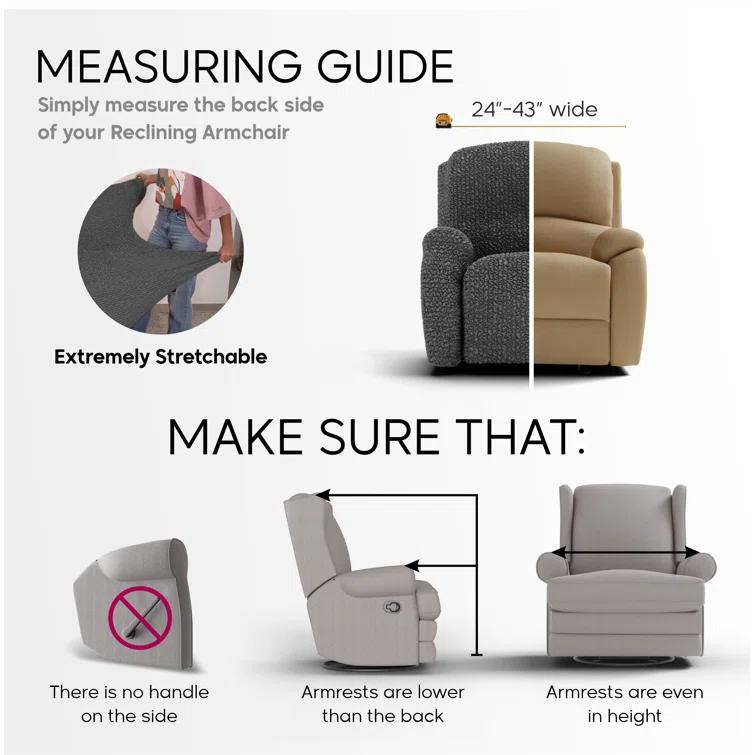 Stretchy Slipcover for Recliner Armchair - Italian Style & Premium Quality - Mille Righe Collection