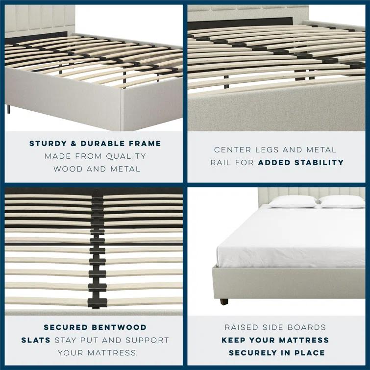 Brittany Tufted Upholstered Platform Bed