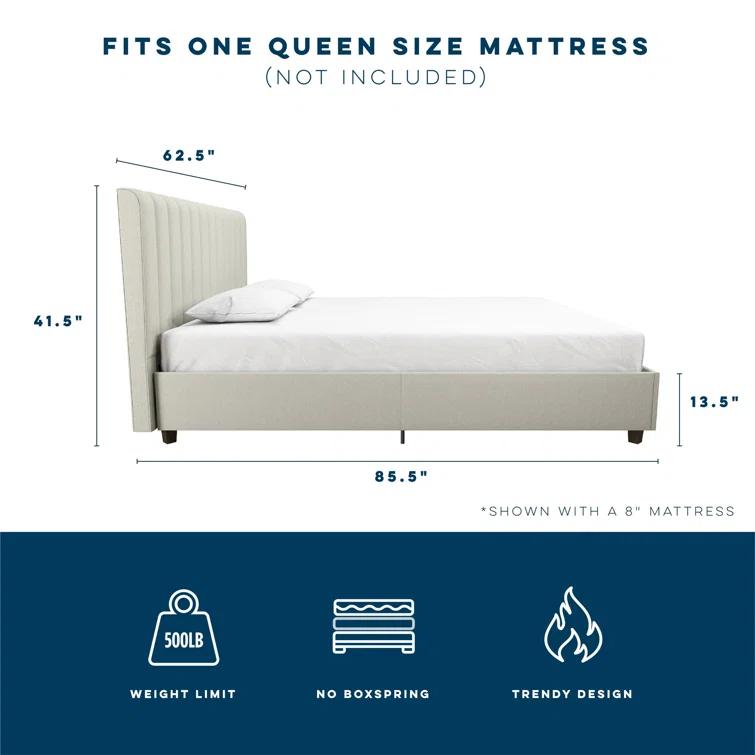 Brittany Tufted Upholstered Platform Bed