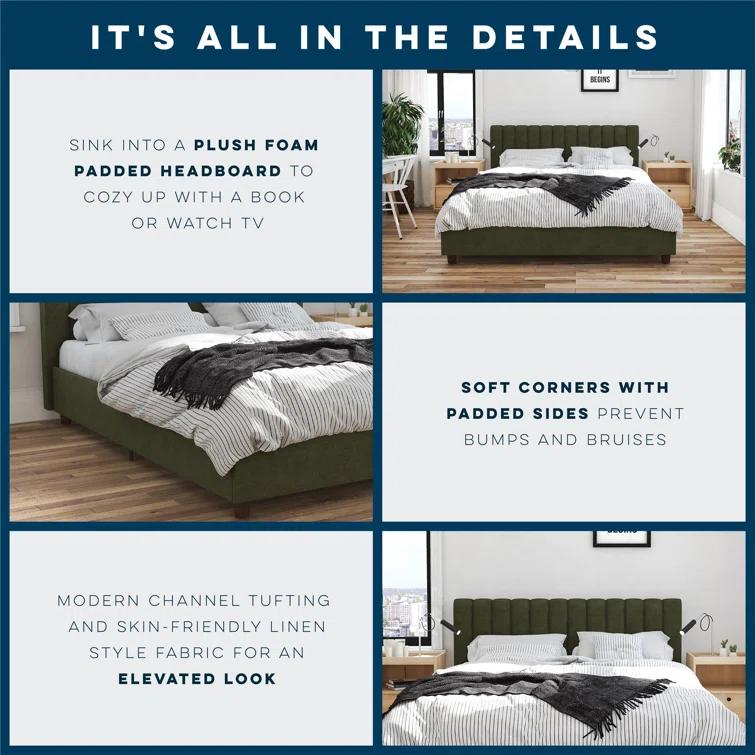 Brittany Tufted Upholstered Platform Bed