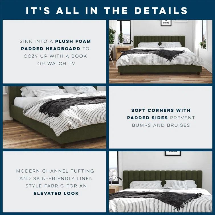 Brittany Tufted Upholstered Platform Bed