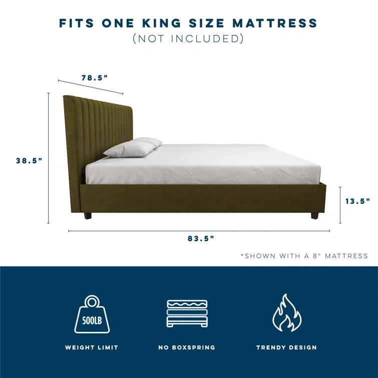 Brittany Tufted Upholstered Platform Bed