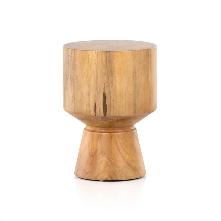 Jovie Outdoor Round Teak Side Table