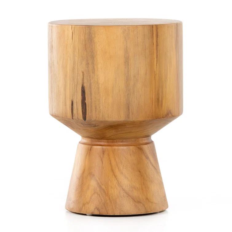Jovie Outdoor Round Teak Side Table