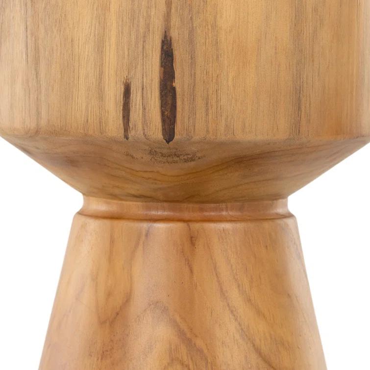 Jovie Outdoor Round Teak Side Table