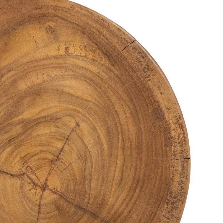 Jovie Outdoor Round Teak Side Table