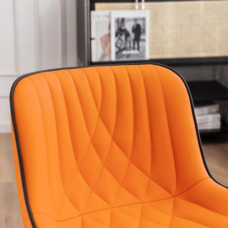 Zager Swivel Adjustable Height Bar Stools, Leather Upholstered Counter Stools, Modern Pub Stool