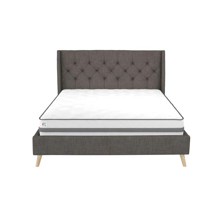 Her Majesty Upholstered Wingback Bed