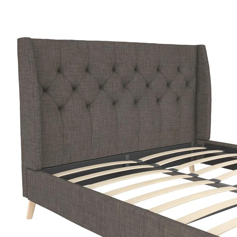 Her Majesty Upholstered Wingback Bed