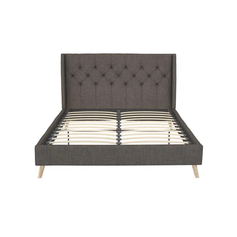 Her Majesty Upholstered Wingback Bed