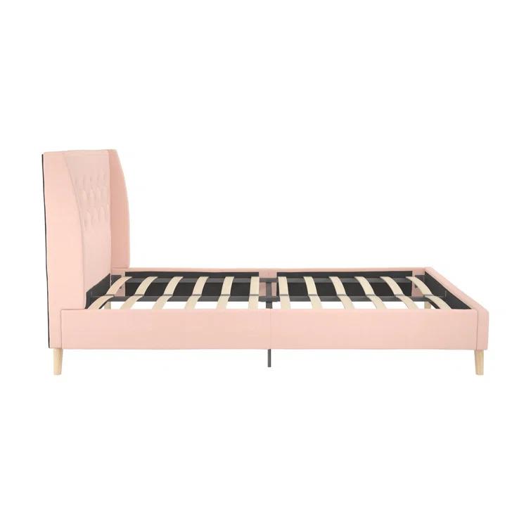 Her Majesty Upholstered Wingback Bed