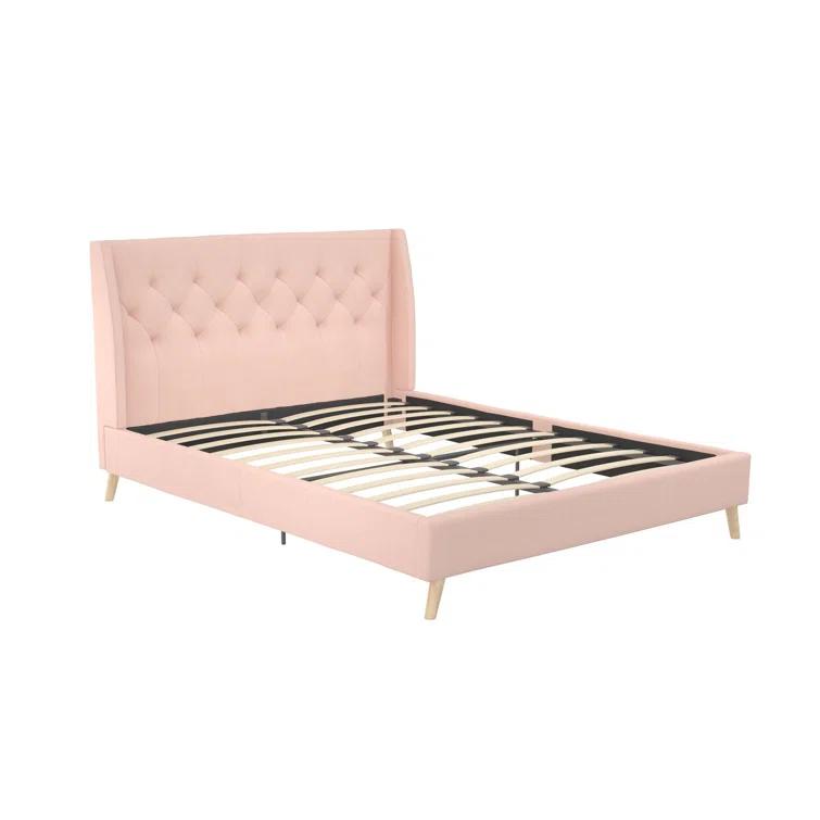 Her Majesty Upholstered Wingback Bed