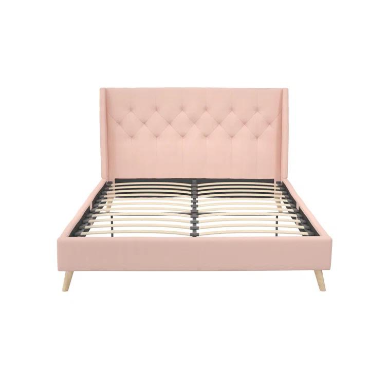 Her Majesty Upholstered Wingback Bed